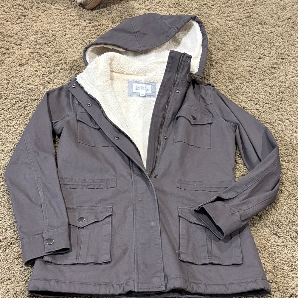 Market & Spruce Cream Sherpa Jacket
